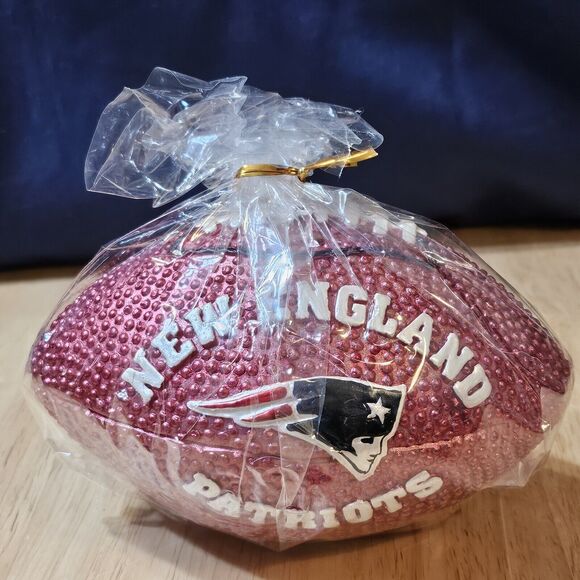 New England Patriots NFL Wax Football Shape Candle new with box wear - Picture 2 of 5